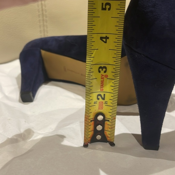 NWOT. LADIES blue suede heels, Adrienne Vittadini. Size 10M - Picture 3 of 7